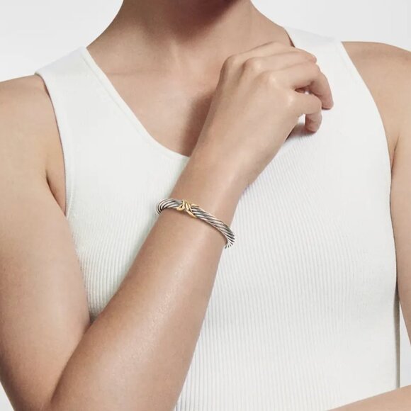 David Yurman Silver and Gold Bracelet - Picture 3 of 14